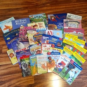 Kids book lot Curious George &more Kindergarten & Preschool large 35+ misc title